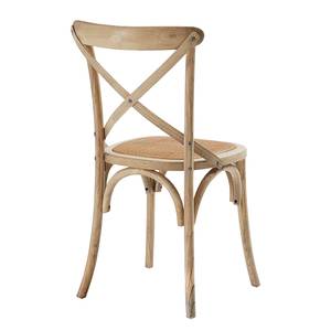 Chaises Mattutina (lot de 2) Orme massif / Rotin - Noir - Marron clair