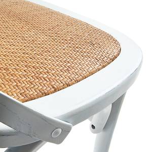 Eetkamerstoelen Mattutina massief olmenhout/rotan - Wit