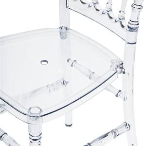 Gestoffeerde stoel Louis White Crocodile (4-delige set) - transparant kunststof