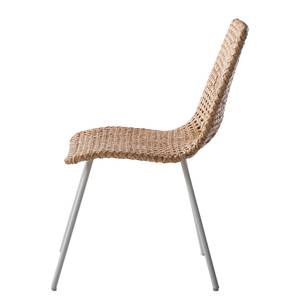 Eetkamerstoelen Parawa rotan/metaal - rotan/wit