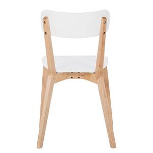 Eetkamerstoelen Rob (2-delige set) wit/natuurlijk berkenhout