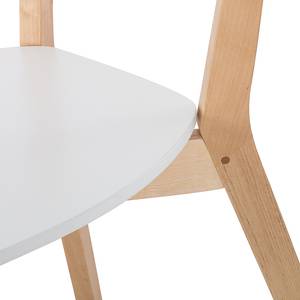 Eetkamerstoelen Rob (2-delige set) wit/natuurlijk berkenhout