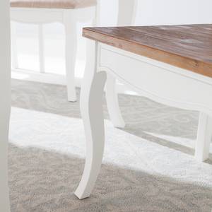 Chaises Summer Romance Lot de 2 - Acacia massif - Blanc / Acacia