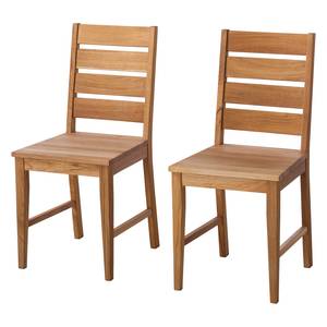 Chaises TanamiWOOD I (lot de 2) Bois massif - Chêne sauvage