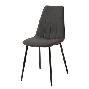 Gestoffeerde stoelen Tirano geweven stof - Donkergrijs/zwart