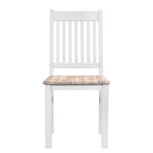 Chaises Westcoast (lot de 2) Acacia massif - Acacia / Blanc