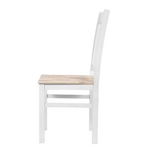 Chaises Westcoast (lot de 2) Acacia massif - Acacia / Blanc