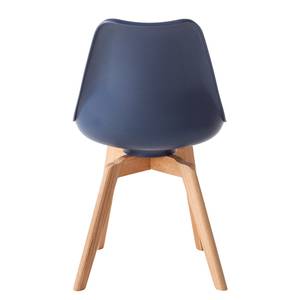 Eetkamerstoelen Woodwynn (2-delige set) kunststof/massief beukenhout - Donkerblauw