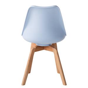 Chaises Woodwynn (lot de 2) Matière synthétique / Hêtre massif - Bleu glacier