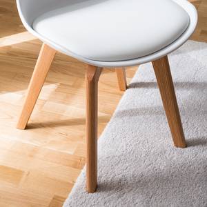 Chaises Woodwynn (lot de 2) Matière synthétique / Hêtre massif - Blanc