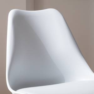 Chaises Woodwynn (lot de 2) Matière synthétique / Hêtre massif - Blanc