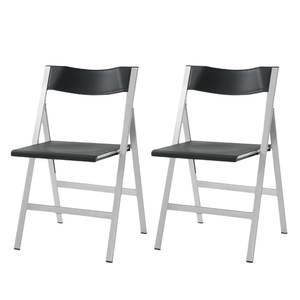 Chaises Zepedeus (lot de 2) Matériau synthétique - Blanc - Noir