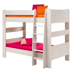 Letto a castello Bobby Legno massello di pino Bianco Steens for Kids