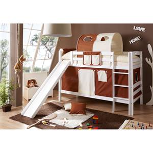 Stapelbed Lupo bruin/beige - beukenhout - Wit