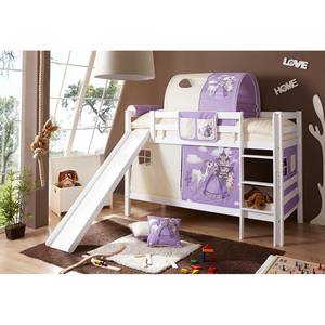 Lits superposés Lupo Poney I Hêtre / Lilas-Beige - Blanc