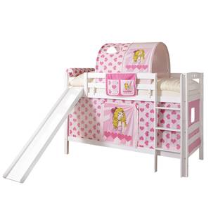 Stapelbed Lupo Prinses Cindy - lichtroze/roze - beukenhout - Wit