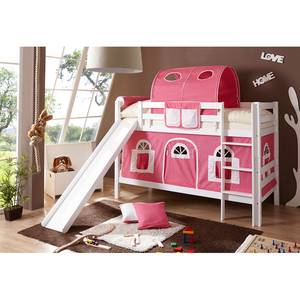 Stapelbed Lupo roze/wit - beukenhout - Wit