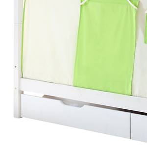 Lit superposé Marcel II Pin massif Vert / Beige