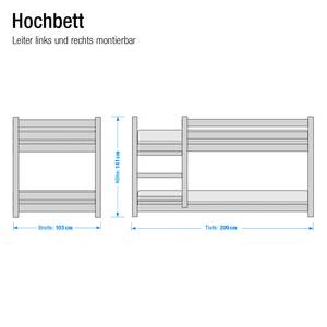 Stapelbed Moritz gelakt massief beukenhout