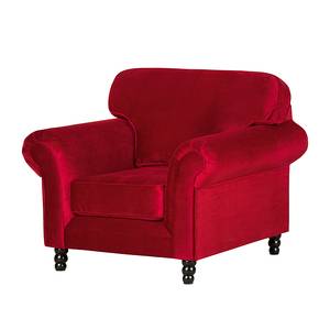 Fauteuil Dijon Velours rouge