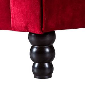 Fauteuil York Velours rouge - Rouge