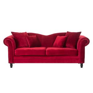 Sofa York (3-Sitzer) Samt Stoff Chepi: Rot