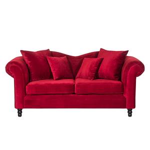 Sofa York (2-Sitzer) Samtstoff Rot - Rot