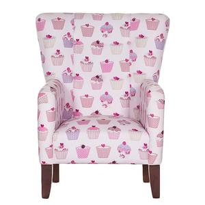 Fauteuil Karla Cupcakes Tissu en coton beige