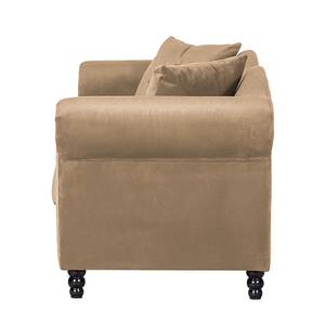 Zithoek York (3-zitsbank, 2-zitsbank en fauteuil) - beige fluweel