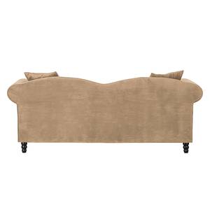 Zithoek York (3-zitsbank, 2-zitsbank en fauteuil) - beige fluweel