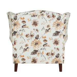 Fauteuil à oreilles Sofia Tissu beige - Motif floral