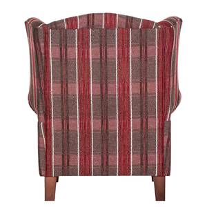 Fauteuil Colmar Tissu rouge foncé - Motifs à carreaux