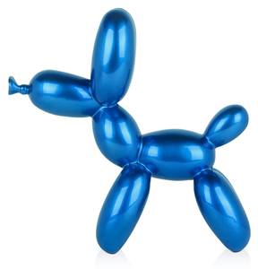 Harz-Skulptur  Ballonhund Blau - 26 x 27 x 10 cm