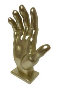 Skulptur Hand Gold Gold - Kunststoff - Stein - 21 x 34 x 10 cm