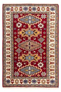 Kazak - 205x136cm Rot - Naturfaser - 136 x 1 x 205 cm