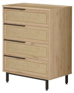 Kommode Kvænangen Braun - Holzwerkstoff - Metall - 75 x 95 x 45 cm