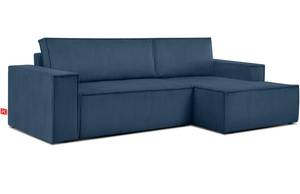 Rechts Ecksofa NAPI Marineblau - Armlehne beidseitig montierbar - Ecke davorstehend rechts - Ottomane davorstehend rechts