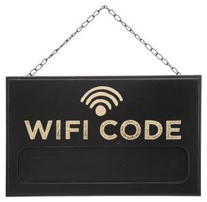 Kreidetafel WIFI CODE, schwarz Schwarz - Holzwerkstoff - 3 x 22 x 35 cm