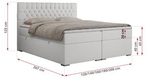 Boxspringbett PERA Breite: 140 cm - H3 - Kunstleder