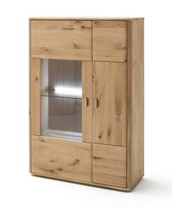 Highboard Renzo 6 mit Beleuchtung Braun - Massivholz - Holzart/Dekor - 96 x 140 x 38 cm