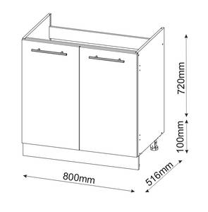 Spülenunterschrank Fame-Line 38298 Anthrazit - Sonoma Eiche Trüffel Dekor