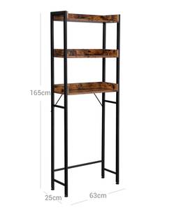 Badezimmerregal Standregal Braun - Holzwerkstoff - 25 x 165 x 63 cm