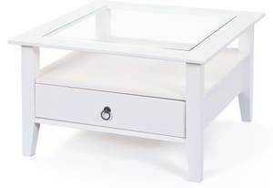 Table basse Pall Blanc - Bois massif - 75 x 45 x 75 cm