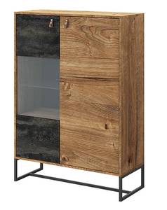 Vitrine DARK Braun - Holzwerkstoff - 93 x 133 x 39 cm