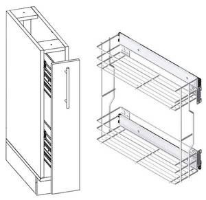 Küchenzeile LIVORNO Grün - Weiß - Holzwerkstoff - 240 x 207 x 266 cm