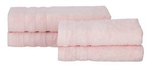 2x Duschtuch + 2x Handtuch aus Bambus Pink - Textil - 70 x 1 x 140 cm