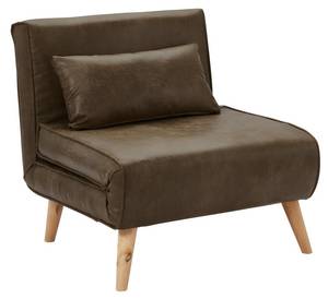 Fauteuil convertible POSIO Marron - Textile - 78 x 75 x 74 cm