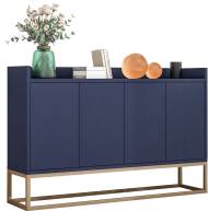 Sideboard M1686 Blau - Holzwerkstoff - 80 x 30 x 120 cm