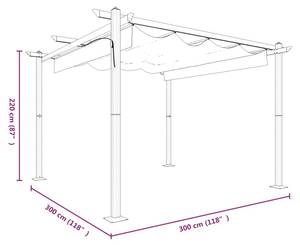 Tonnelle de jardin 3012227 Crème - Profondeur : 300 cm