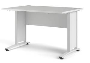 Schreibtisch Prisme Weiß - Holz teilmassiv - 120 x 75 x 80 cm